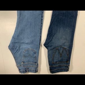 Wrangler retro jeans and Levi